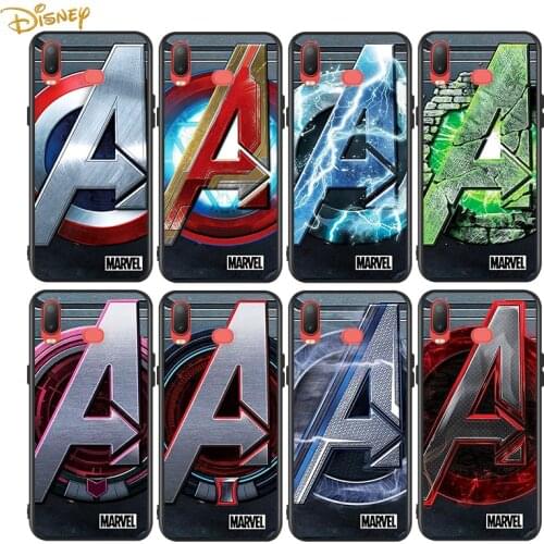 Marvel logo for Samsung Galaxy A9 A8 Star A750 A7 A6 A5 A3 Plus 2018 2017 2016 Black Phone Case Soft Cover