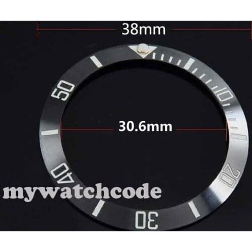 38mm black ceramic bezel insert for mens watch made by parnis factory