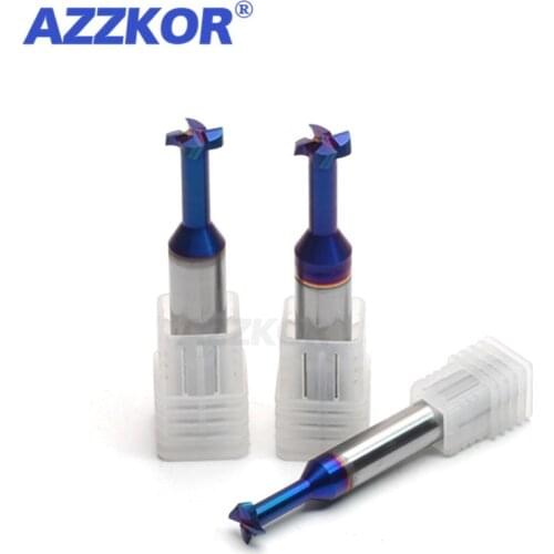 Tungsten steel Alloy Milling T Slot Cutters Machining Hard Steel Salloy steels HRC70 AZZKOR Special Groove Type Cutters