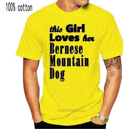 This Girl Loves Her Bernese Mountain Dog T-Shirt For Men T Shirt For Men Mens Tee Shirt Clothing Print Fitness Hip Hop