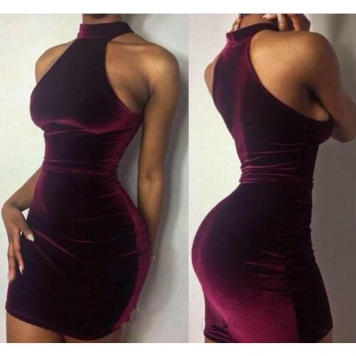 Hot Velvet Grape Short Mini Cocktail Dress Africans Cheap Sheath High Neck Holiday Club Homecoming Party Dress Plus Size Custom