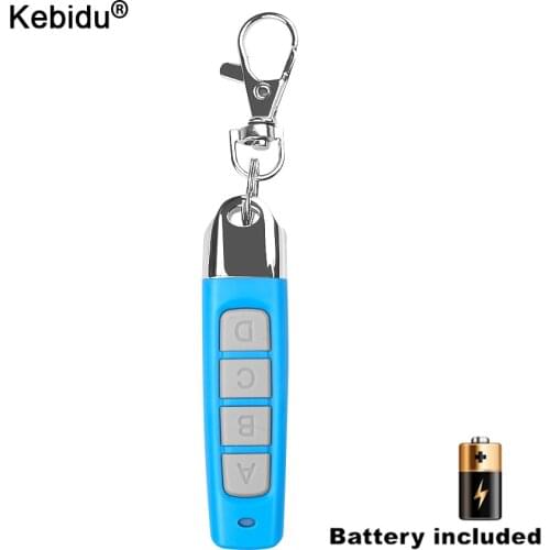 Kebidu 433MHz Wireless Remote Control With Key Chain ABCD Electric Copy Controller Mini Wireless Transmitter Switch 4 Buttons