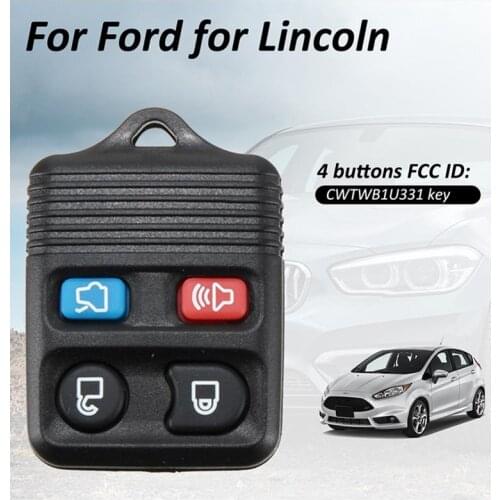 Remote Control Key Shell For Ford For Lincoln Car Door RC Key For Ford Lincoln 4 Button Switch Alarm Remote Control Key