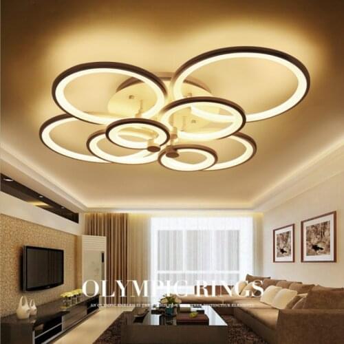 White&Black Modern LED Chandelier Lustre For Living Room Light Bedroom Dining room Acrylic Ceiling Chandelier Lighting WY507