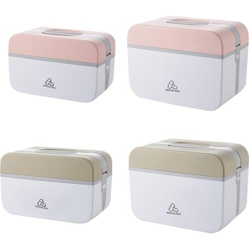 Multi Layer Medicine Storage Box Large Capacity Family Travel Foldable Safe Portable First Aid Box Family Nursing Medicine Box