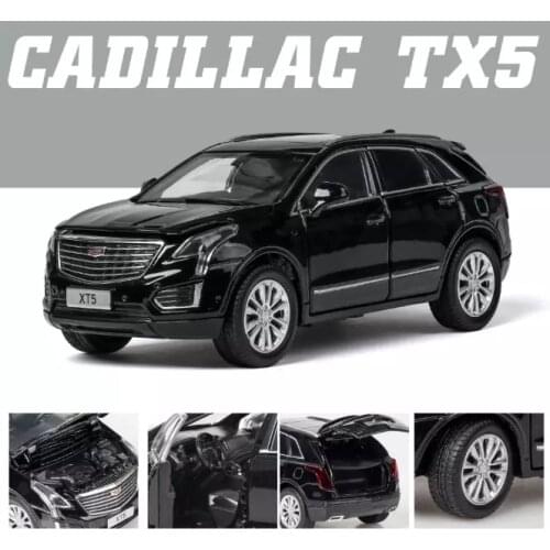Simulation Cadillac xt5 SUV model 1:32 acousto optic car model boutique childrens toys childrens birthday gift black car