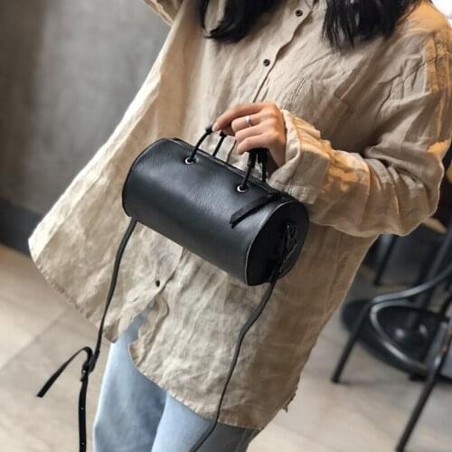 Fashion Contracted Han Edition Leather Soft Leather High Quality Retro Luxury Women Handbags Leisure Solid Color Shoulder Bags