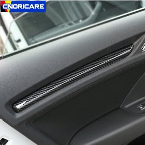 Carbon Fiber Style Car Inner Door Trim Strips 4pcs For Audi A3 8V 2014-18 ABS Interior Modified Accessories