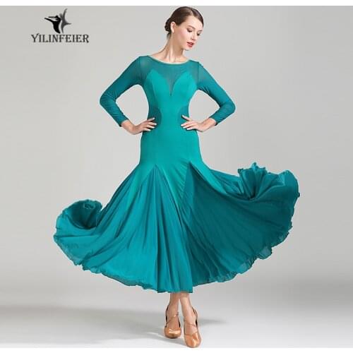 New ballroom dance competition dress dance ballroom waltz dresses standard dance dress women ballroom dress S9058