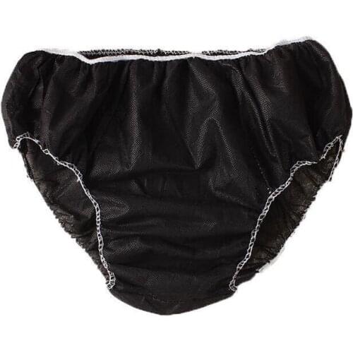 50 Pcs/lot Disposable Shorts Boxer Briefs Thicker Panties Sauna Pants travel underwear black