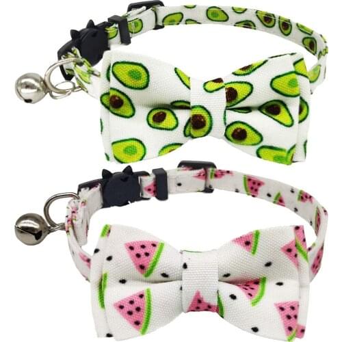 Cat Collar Breakaway with Cute Bow Tie and Bell for Kitty and Other Small Dogs Pets, Adjustable from 7.8-10.5 Inch