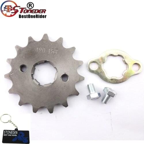 STONEDER 420 15 Tooth 20mm Front Chain Sprocket Gear For 50cc 70cc 90cc 110cc 125cc 140cc 150cc 160cc Engine ATV Pit Dirt Bike