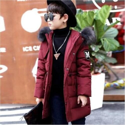 2020 Boys Winter New Down Jacket The Boy Adds A Long Winter Coat Boys Thicker Laisure Jacket Boy Really Collr Cold Coat
