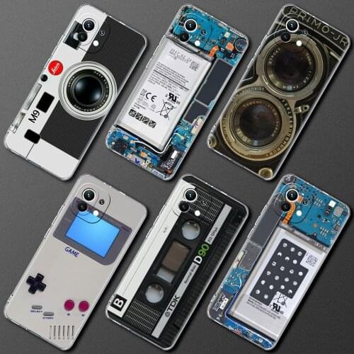 Silicone Case For Xiaomi Mi Poco X3 NFC 10T Pro M3 Note 10 Lite 11 9T F3 Transparent Shockproof Phone Cover Retro Game Camera