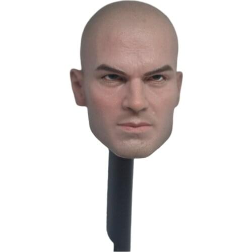 1/6 Head Sculpt Carved Model Hitman Killer NO47 Toy Fit 12" Male Figure Body