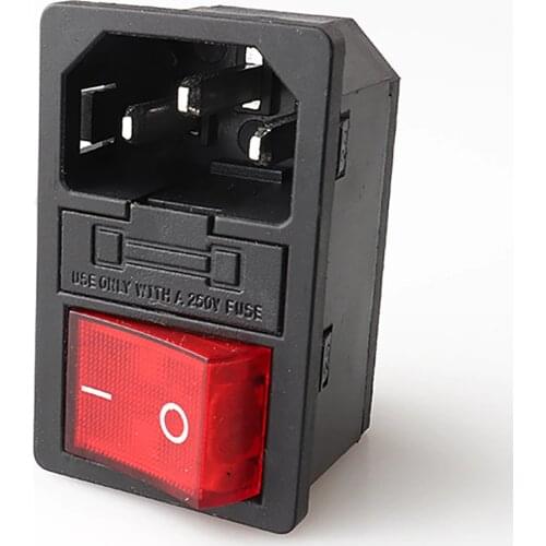 LZ-14-F17 AC power connector IEC C14 with switch and fuse