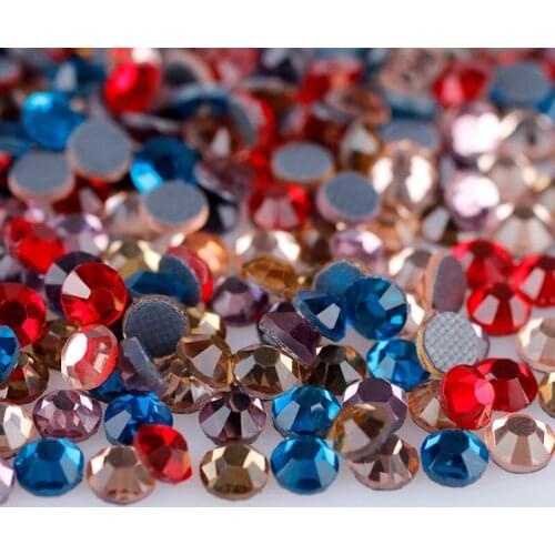 Glitter Hotfix Rhinestones/600-1440Pcs Hotfix Rhinestones Mixed Size Flatback Crystal Rhinestone Diamond for Clothing Decoration