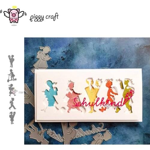 Piggy Craft metal cutting dies cut die mold Five kinds of children Scrapbook paper craft album card punch knife art cutter die