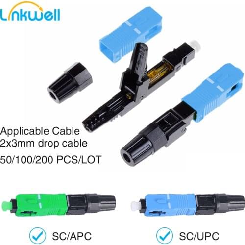 Fiber Optic SC UPC Fast Connector Quick Connector FTTH SC UPC Single Mode Fiber Optic Adapter FTTH SC Fiber Connector Assembly