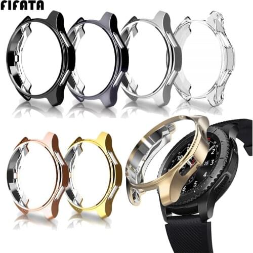 FIFATA Plating TPU Protective Case For Samsung Galaxy Watch 46MM/Samsung Galaxy Watch 42 MM Smart Watch Replacement Watch Case