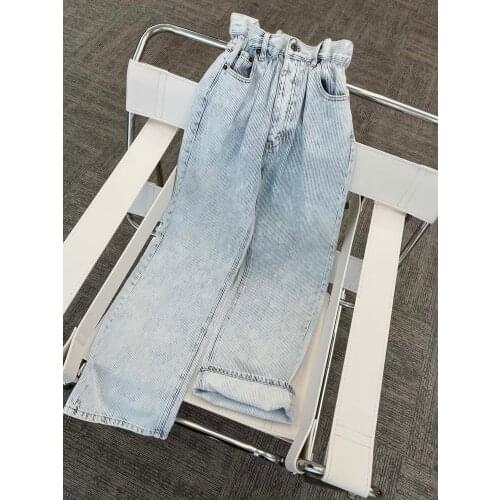 Autumn Luxury 2021FW Women High Waist Denim Trouse Cowboy Pants Female Straight Jeans Gdnz 6.11