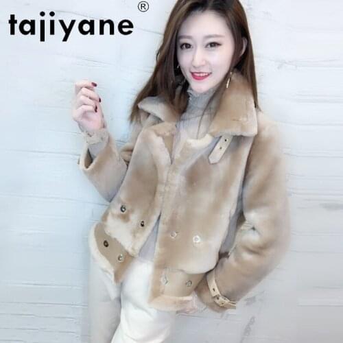 Winter Women Clothes 2021 Real Fur Coat for Woman 100% Wool Jackets Female Sheep Fur Coats Cloth Mujer Parkas TN475