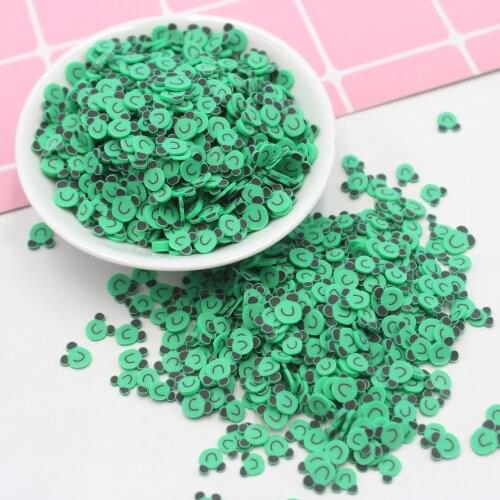 100g/Lot Lovely Frog Slices Polymer Clay Cute Animal Soft Pottery for Toys Decoration DIY Crafts Filler Accessories