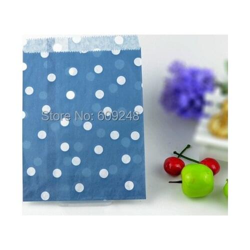 100pcs Mixed Colors Gift Favor Buffet Navy Paper Party Candy Treat Bags Small Tiny Polka Dot,3 Days Delivery on Orders over $100
