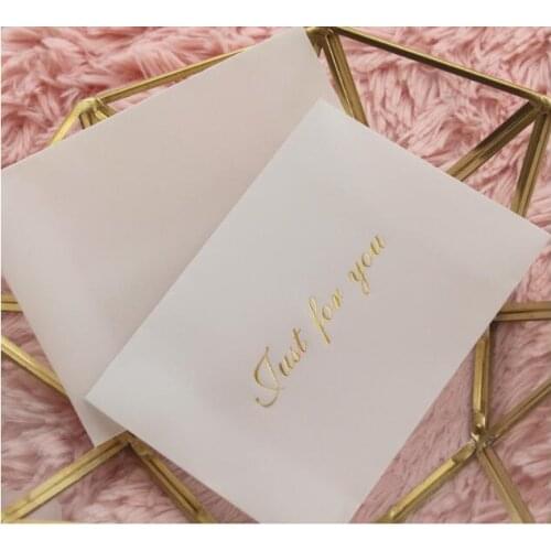 2000PCS/LOT Parchment Paper Business Envelope Hot Stamping LOGO Printing Customized