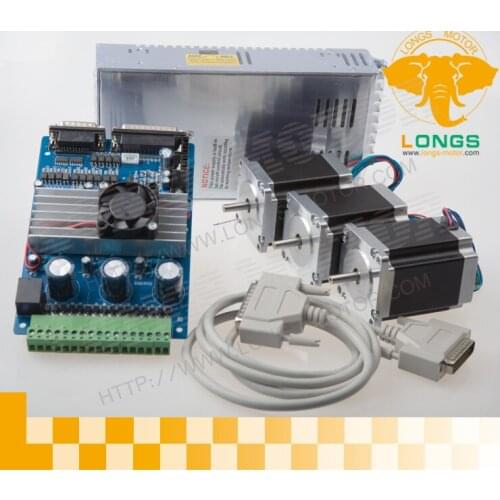 3Axis Nema 23 Stepper Motor 287oz-in & stepper motor driver controller TB6560 CNC Kit HIGH