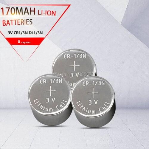3PCS 3V 170mAh Lithium Battery Cells 3V CR-1/3N CR13N M6 M7 DL-1/3N CR1/3N Button high-discharge high current Battery