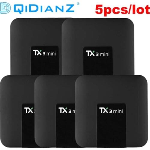 5pcs TX3 MINI Android 8.1 TV BOX Amlogic S905W Quad Core 1GB/2GB RAM 16GB Set Top Box 2.4G WiFi 4K TX3MINI Smart Media player
