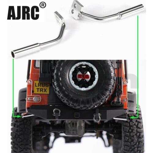 AJRC 1pair Metal Simulation Exhaust Pipe Gas Vent For Traxxas Trx-4 Trx4 Defender K5 G500 Bronco Rc Car Parts Exhaust Manifold