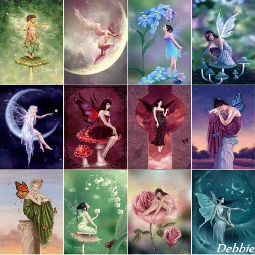 Diamond Painting Fairy Girl 5D DIY Butterfly Elf Cross Stitch Mosaic Patch Diamond Embroidery Inlaid Gift Decoration Design