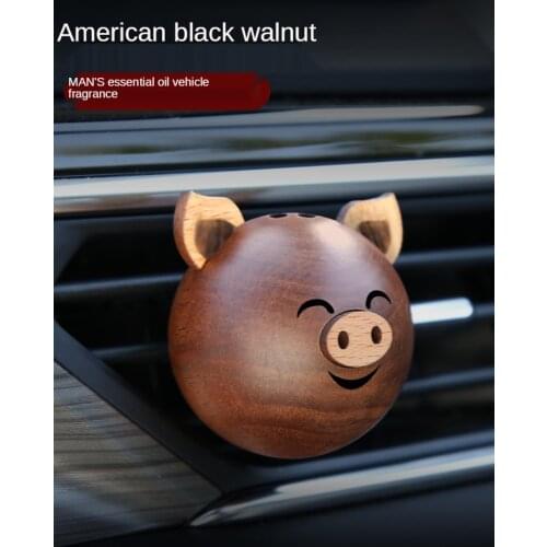 Auto Perfume Automobile Creative Solid Wood Long-Lasting and Light Fragrance Car Interior Upscale Ornament Decoration