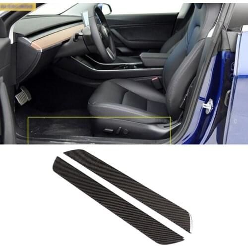 Car-styling carbon fiber Front Door Sills Scuff Plate car Accessories fit for tesla model 3 Y 2018 2019 2020 2021 auto