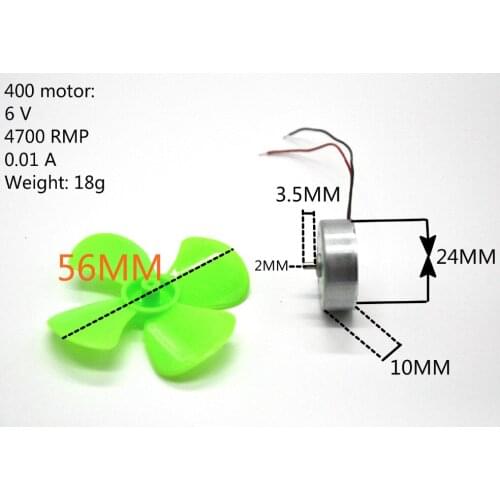 Free shipping 100pcs/(DHL3-7day)(ultra-thin) 400 miniature dc motor +Clover motor propeller