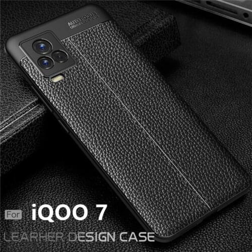 For Cover iQOO 7 Case For Vivo iQOO 7 Capas Coque Phone Back Shockproof Bumper TPU Leather For Fundas Vivo iQOO 7 iQOO7 Cover