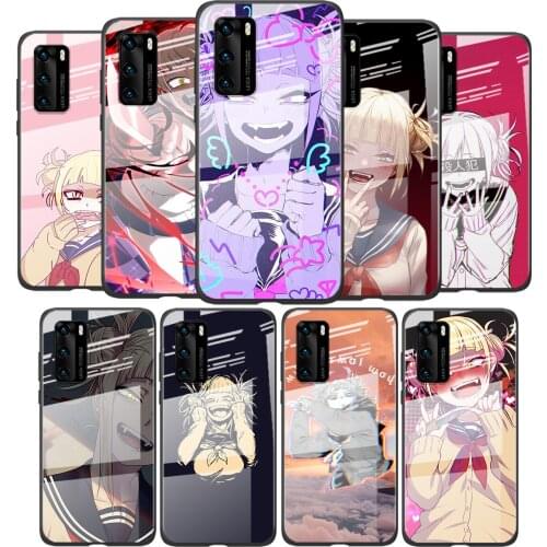 Tempered Glass Cover Anime Himiko Toga Boku For Huawei P40 P30 P20 P10 Pro Plus Lite 5G 2019 Shockproof Shell Phone Case