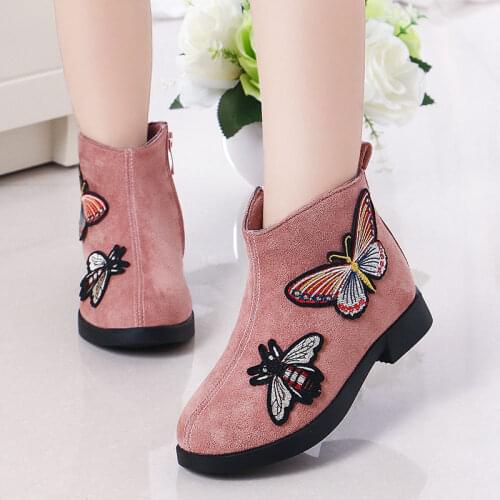 Spring and Autumn New Children Martin Boots Little Girls Korean Princess Short Boots Big Children Ankle Boots