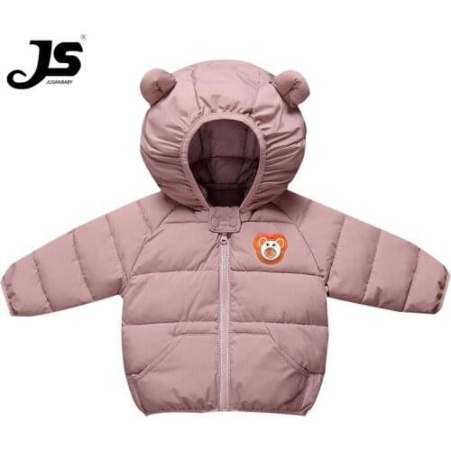 Jusanbaby childrens jackets kids boys Light coats with ear kids winter coats winter coat for baby girl toddler girl clothes