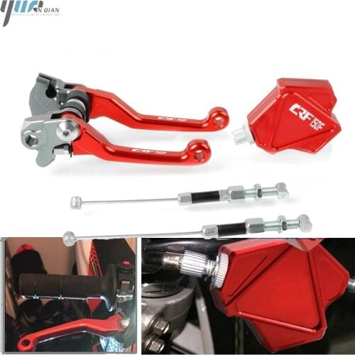 For Honda CRF150F CRF 150F CRF150 F 2003-2017 2016 2015 2014 Motocross CNC Pivot Brake Stunt Clutch Lever Easy Pull Cable System