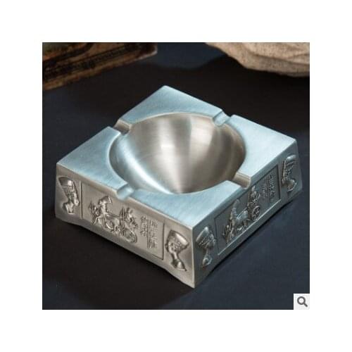 European style retro originality, ancient Egyptian style fashion decoration, metal home craft ashtray, gifts for boyfriend
