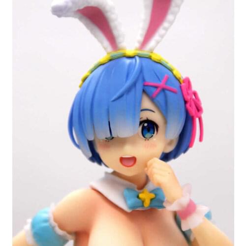 22CM Original Figure Transform Re:Zero Rem RAM Bunny Happy Easter Ver.Naked Resin GK Model Collection Anime Action Figure