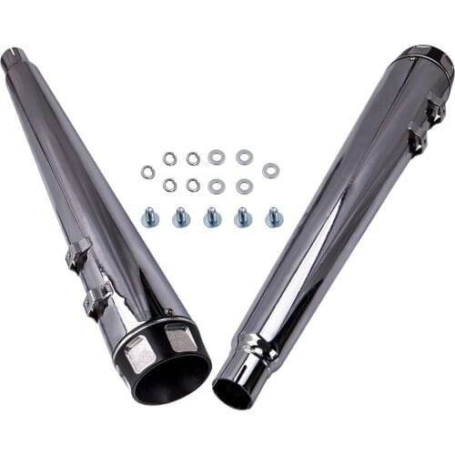 Exhaust 4" Megaphone Exhaust Slip On Mufflers For Harley Touring Street Glide Road King