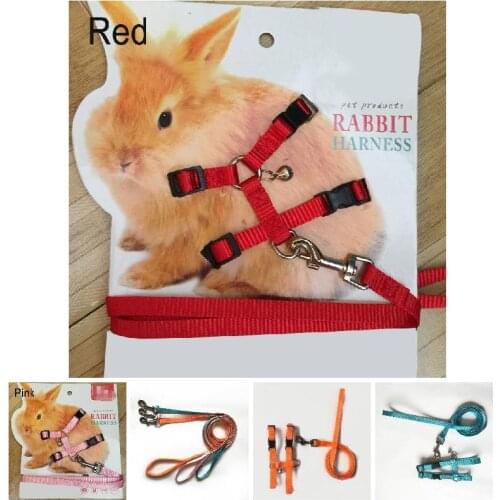 HOT Pet Rabbit Soft Harness Leash Adjustable Bunny Traction Rope for Running Walking NDS