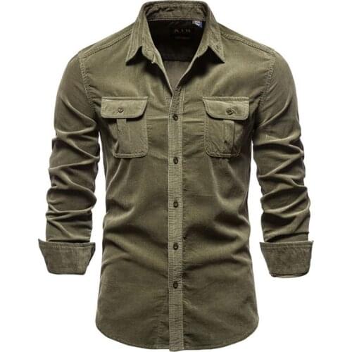 Mcikkny Mens Corduroy Shirts