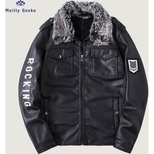 Meilly Gecko Men's Faux Leather Jackets