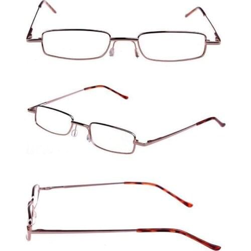 Fashion Style Small Half Frame Reading Glasses Ultralight For Old Portable Women Men And Gift Glasses Clear Presbyopic G4F9