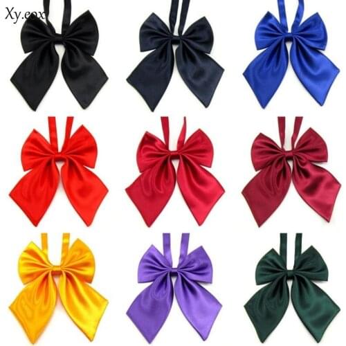 Fashion Ribbon Party Tie Flower Unisex Students Campus Solid Color Bow Tie